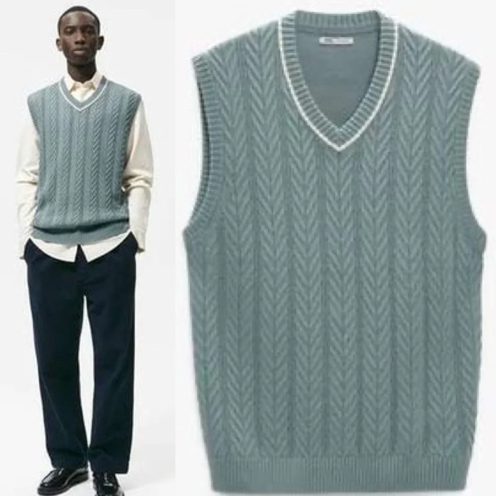 ZARA Cable Knit Sweater Vest